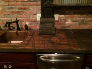 Railcar Plank Kitchen Sink Countertop